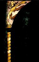  Leon en columna detalle de una puerta - 
vidrio pintado a fuego con grisallas.-
cod:194