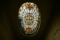  Vitral de importantes dimensiones en cúpula restaurado en 2014 - Sindicato de Heladeros Artesanales-Ciudad de Buenos Aires . -Cod:2a