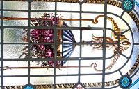  Nuevo vitraux ornamental dise�ado para una antigua casa restaurada recientemente. Realizado en 2008 Temperley - Buenos Aires.-
cod:28