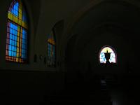  Plano general de la Iglesia con el nuevo vitral de fondo - dise�o y realizacion del taller.- 
Parroquia Cristo Rey - Tristan Suarez  - Provincia de Buenos Aires