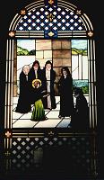  Vitraux - Jesus con los sabios del Templo - Vitrales nuevos realizados en 1995 - Parroquia  San Jose Obrero -  Mercedes Pcia. de Buenos Aires.-