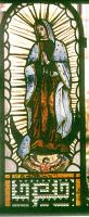  Nuevo Vitraux de la Virgen de Guadalupe realizado para la Congregacion - Siervas de Maria de Anglet - Llavallol - Buenos Aires.-