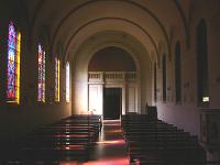  Vista desde el altar - Restauracion de vitrales - Siervas de Maria de Anglet - Llavallol - Buenos Aires.-