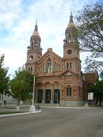  Vista exterior de la Iglesia Parroquial Santa Rita de Casia -  Restaurada por el Gobierno de la Pcia. de Corrientes.- Esquina Pcia de Corrientes - Argentina.-