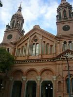  Vista exterior de la Iglesia Parroquial Santa Rita de Casia -  Restaurada por el Gobierno de la Pcia. de Corrientes.- Esquina Pcia de Corrientes - Argentina.-